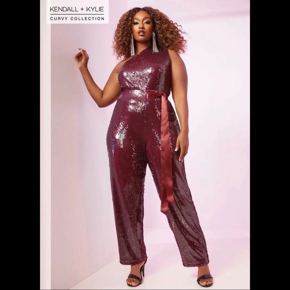 Ashley Stewart Burgundy Sequin Set 18/20 - Picture 1 of 5